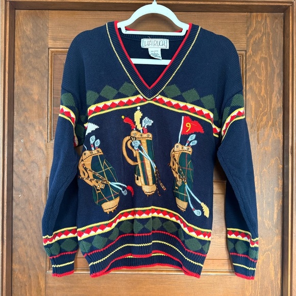 Vintage Sweaters - Vintage Lizi Ruch Women’s Golf Sweater ⛳️🏌🏼‍♀️
